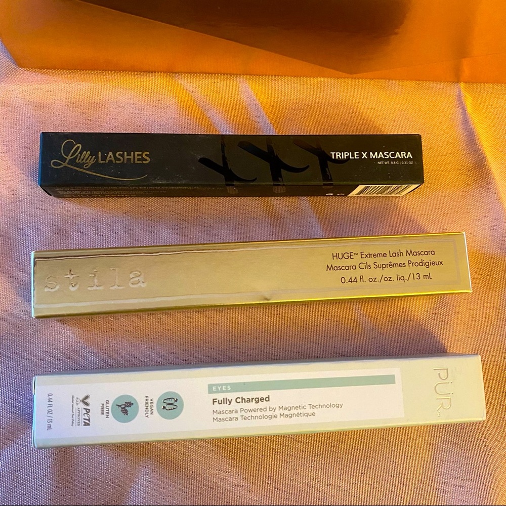 Full Size Mascara Bundle - Pur, Lilly Lashes, and Stila NEW